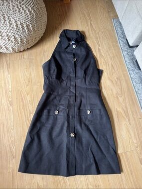 VERONICA BEARD Roxanne Stretch Linen Shirtdress